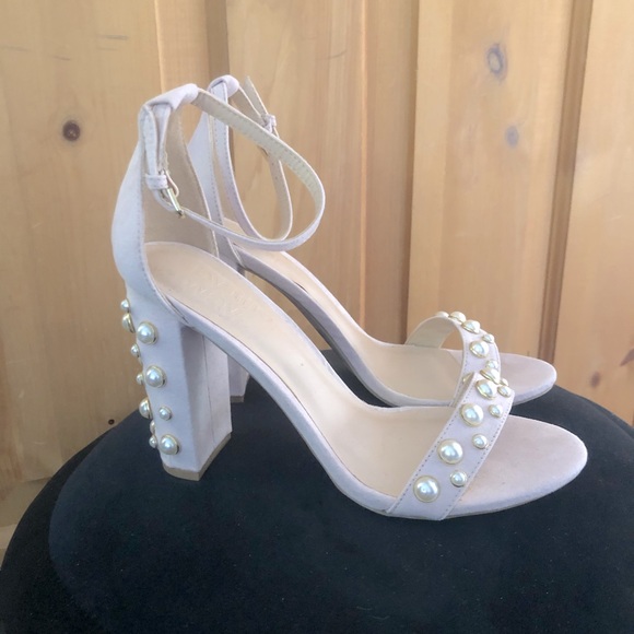By The Way Blush Pearl Heels. Bride or Bridesmaid - Picture 3 of 8